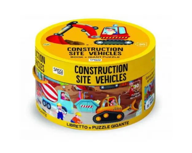 Puzzle (30 piese) cu carte - vehicule