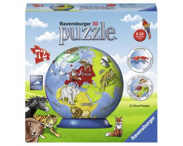Puzzle 3d Glob, 72 piese