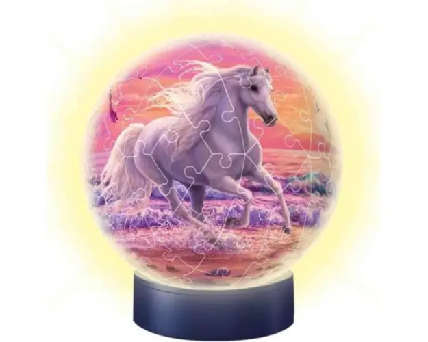 Puzzle 3D Luminos Cal Pe Plaja, 72 Piese