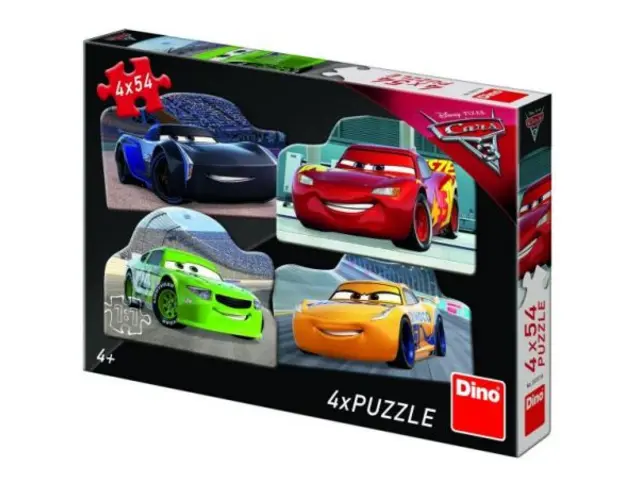 Puzzle 4 in 1 - cars 3 (54 piese)