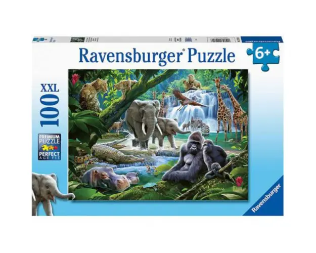 PUZZLE ANIMALE DIN JUNGLA, 100 PIESE