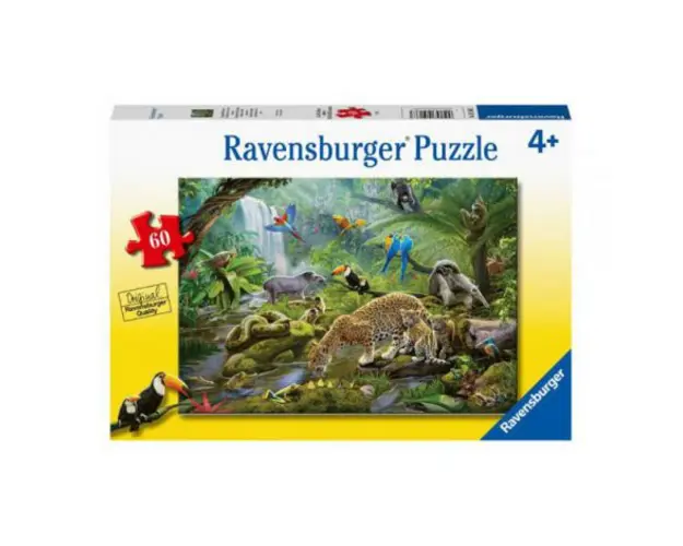 PUZZLE ANIMALE IN PADUREA TROPICALA, 60 PIESE