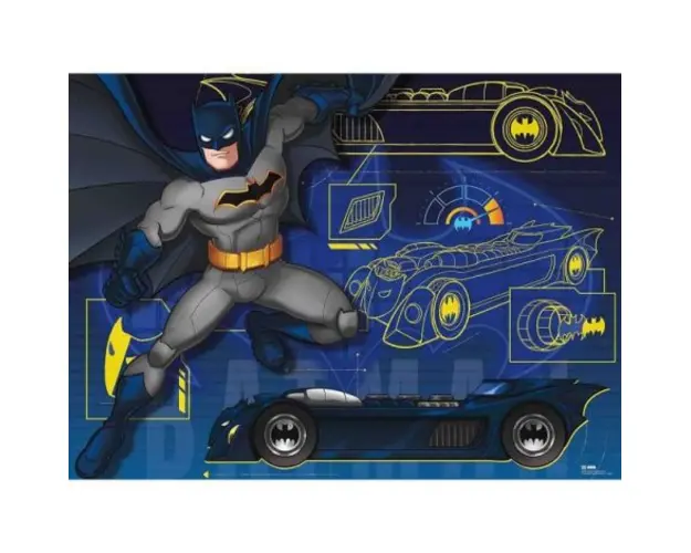 Puzzle Batman Cu Masina, 100 Piese