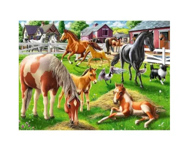 Puzzle Cai, 60 Piese