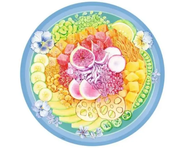 Puzzle Cerc Bol Cu Fructe Si Legume, 500 Piese