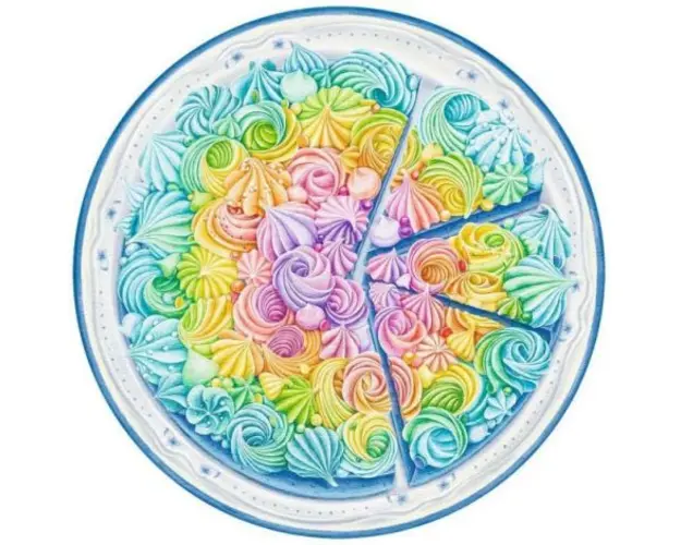 Puzzle Cerc Prajitura Curcubeu, 500 Piese