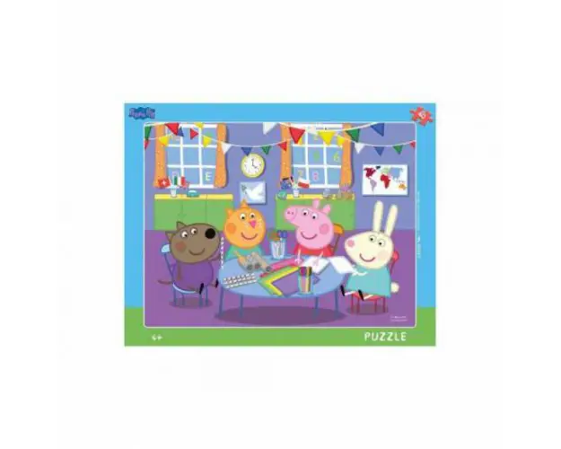 Puzzle cu rama - purcelusa peppa (40 piese)