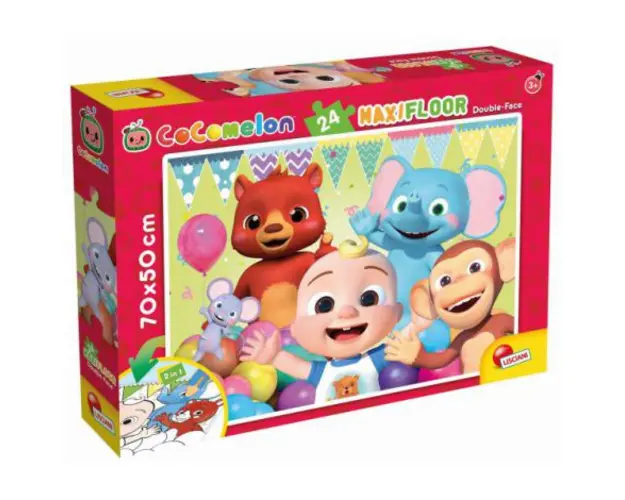 Puzzle de colorat maxi - cocomelon si prietenii (24 piese)