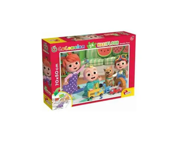 Puzzle de colorat maxi - o zi insorita cu cocomelon (24 piese)