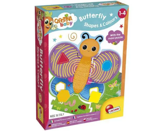 Puzzle de podea - fluturas cu forme si culori (29 piese)