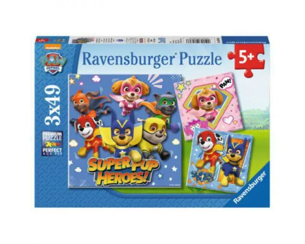 Puzzle Patrula Catelusilor, 3X49 Piese