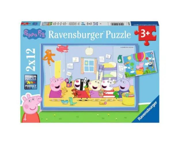 PUZZLE PEPPA PIG, 2x12 PIESE