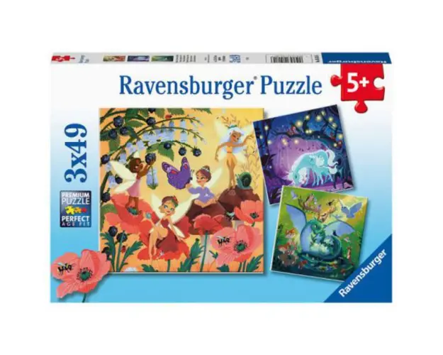 PUZZLE PERSONAJE MAGICE, 3x49 PIESE