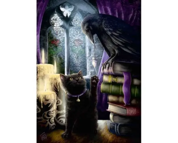 Puzzle Pisica Neagra Si Corb, 500 Piese