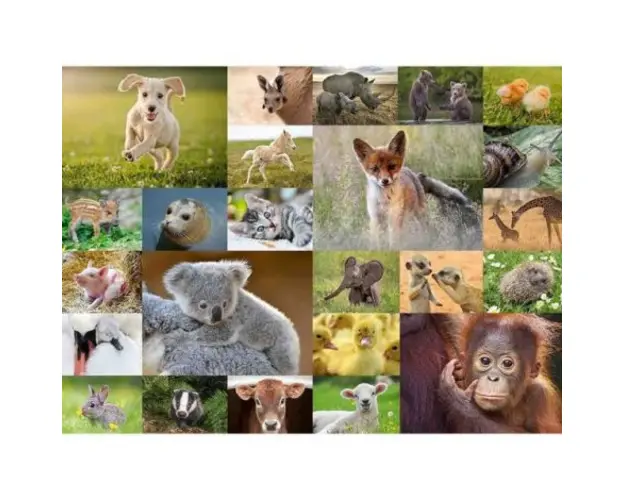 Puzzle Pui De Animale, 200 Piese