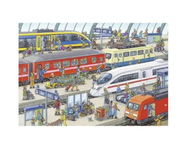 Puzzle Statie De Tren, 2X24 Piese