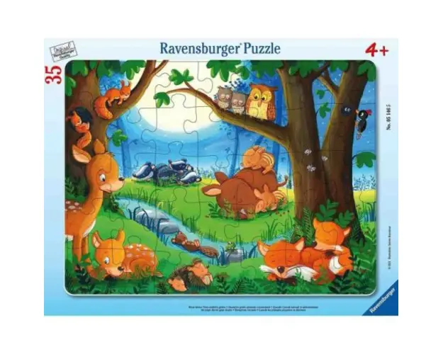 Puzzle Tip Rama Animalute Somnoroase, 35 Piese