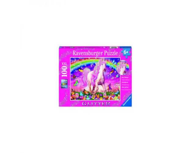 PUZZLE UNICORN SI CURCUBEU, 100 PIESE
