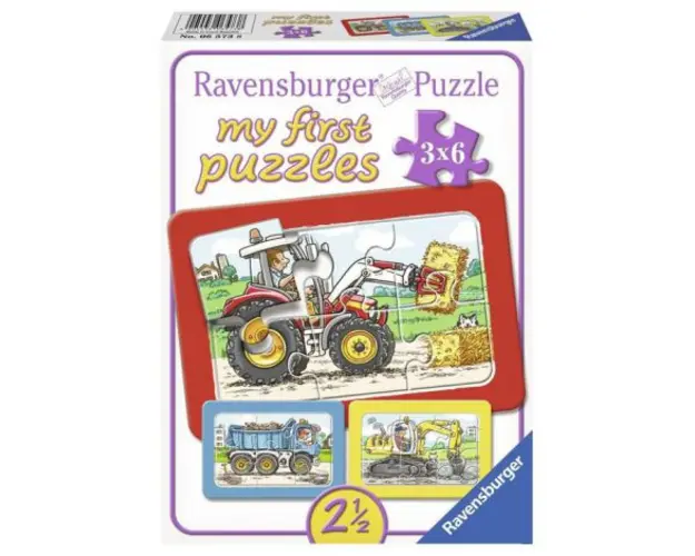Puzzle utilaje, 3x6 piese