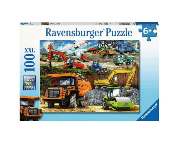 PUZZLE VEHICULE DE CONSTRUCTII, 100 PIESE