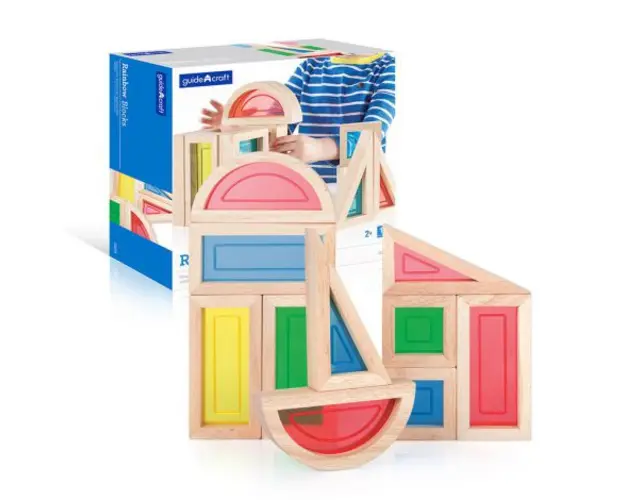 Rainbow Blocks set 10 piese, Guidecraft