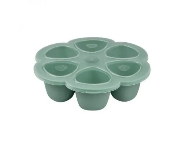 Recipient ermetic silicon multiportii 6x90 ml Beaba Sage Green