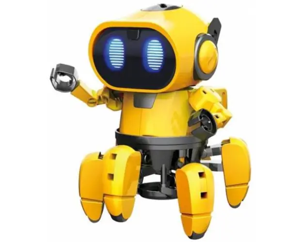 Robotul Tibo, Jucarie Stem usor de construit, 8 ani+ ,robot cu 6 picioare, Foolow-me, Explorator, Buki France Sciences
