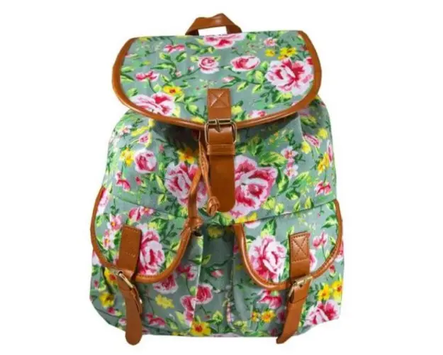 Rucsac urban Roses, fond gri - LaRue