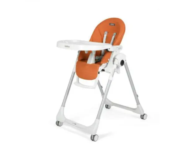 Scaun de masa 2 in 1 Peg Perego Prima Pappa Zero Follow Me, 0-15 Kg, Wonder Orange, Portocaliu