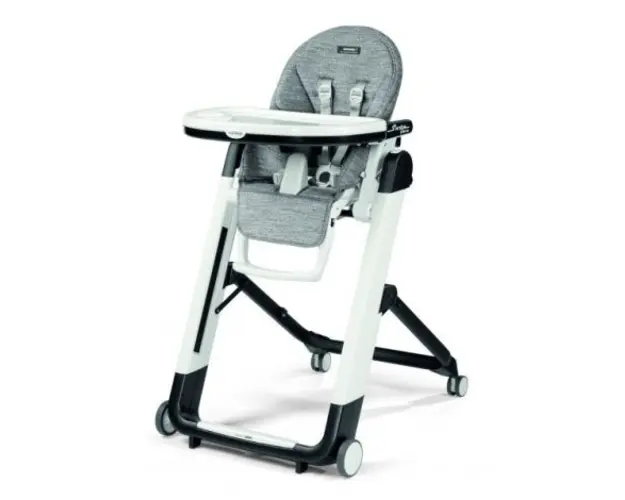 Scaun De Masa 2 in 1 Peg Perego, Siesta Follow Me, Wonder Grey, 0 - 15 Kg