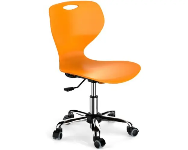 Scaun scolar individual, rotativ, cu inaltime reglabila grupa 4-7, Portocaliu