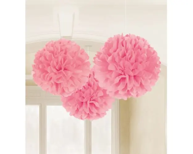 Set 3 pom pom roz