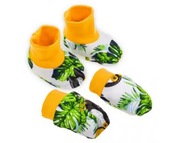 Set botosei + manusi 100% bumbac Colectia Tukan 