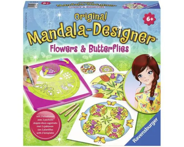 SET DE CREATIE MANDALA FLORI SI FLUTURI