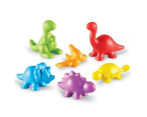 Set pentru sortat si numarat - dinozauri jucausi (72 piese)