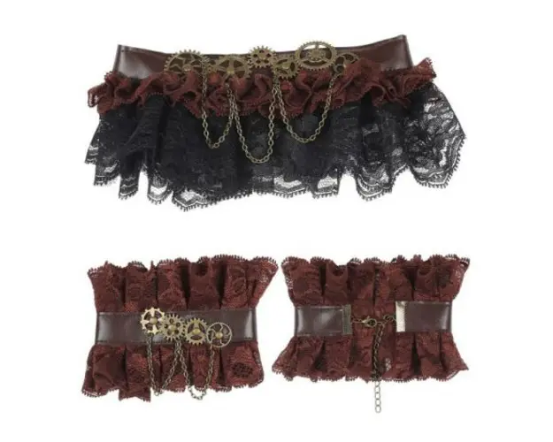 Set steampunk colier si mansete Widmann Italia 09776