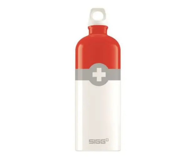SIGG Bidon din aluminiu SWISS LOGO RED 1l