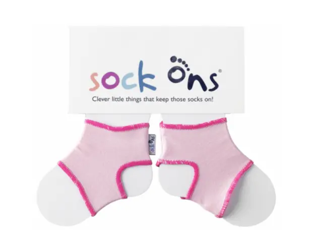 Sosete elastice Dooky Sock-Ons Baby 0-6 luni roz