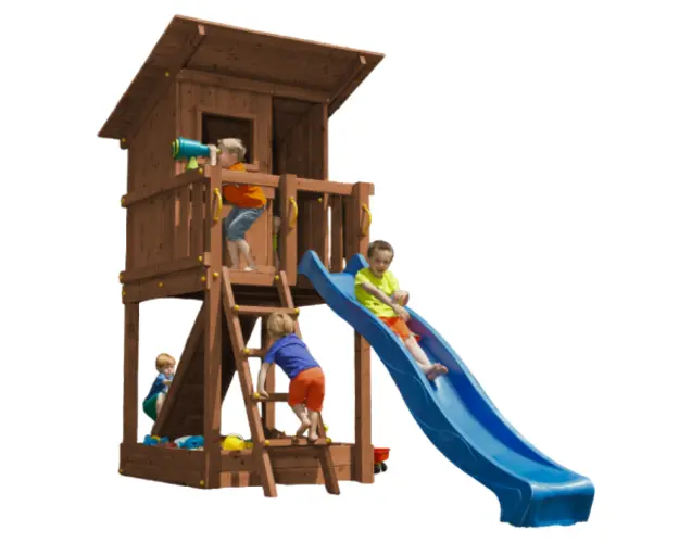 Spatiu de joaca din lemn BeachHut BlueRabbit 2.0