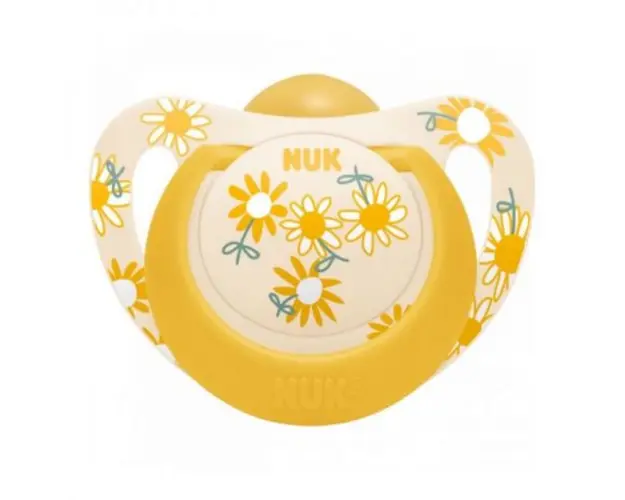 Suzeta Nuk Star Latex 6-18 luni Galben