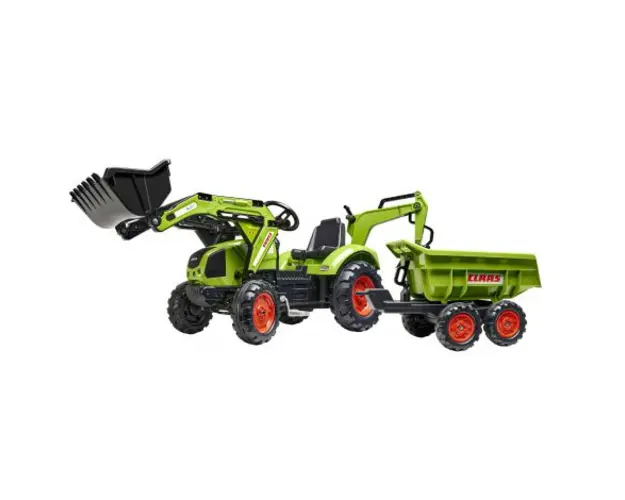 Tractor buldoexcavator pentru copii, Claas, Falk, 2070W