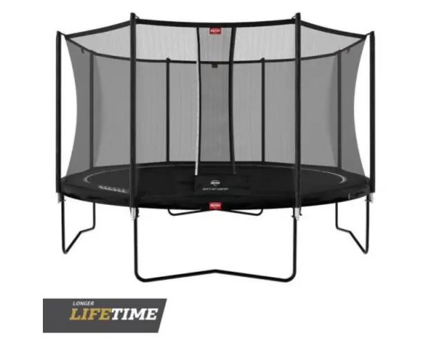 Trambulina Berg Favorit Regular Neagra cu plasa Comfort 430