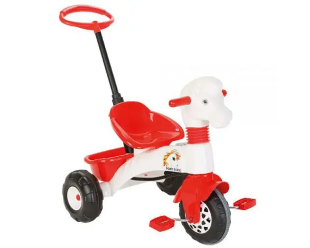 Tricicleta Pilsan Pony white cu maner