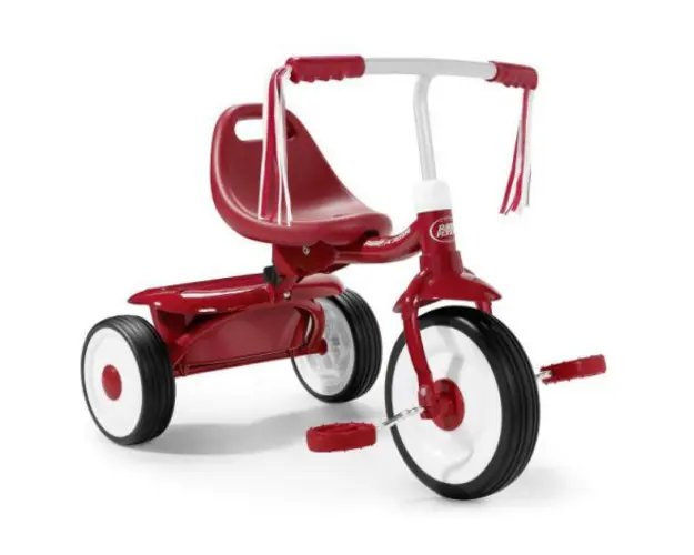 Tricicleta pliabila Radio Flyer Fold 2 Go Red, 1-3 ani