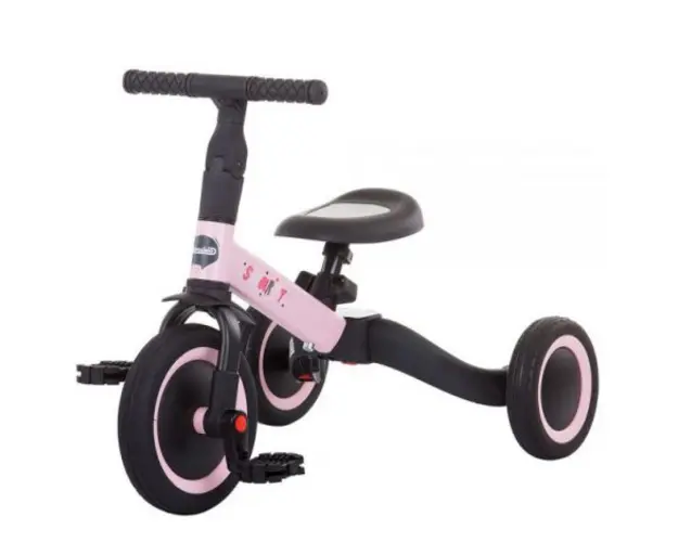 Tricicleta si bicicleta Chipolino Smarty 2 in 1 light pink