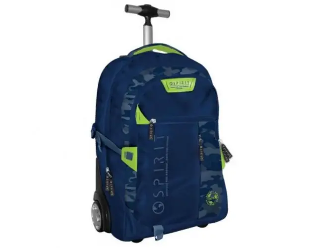 Troler Spirit Pattern, Albastru Verde, 55x35x25 cm