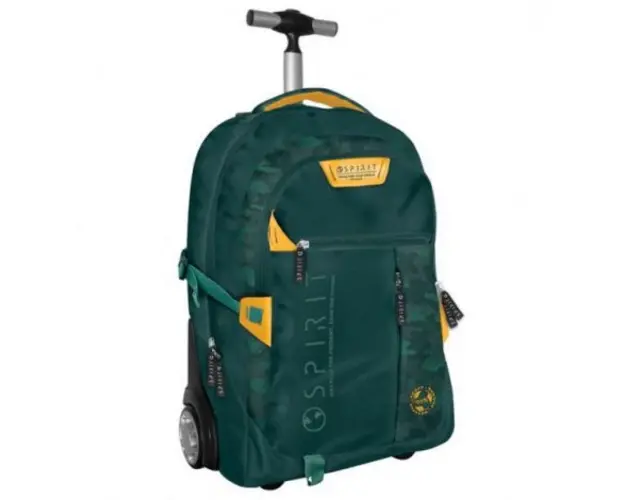 Troler Spirit Pattern, Verde Galben, 55x35x25 cm