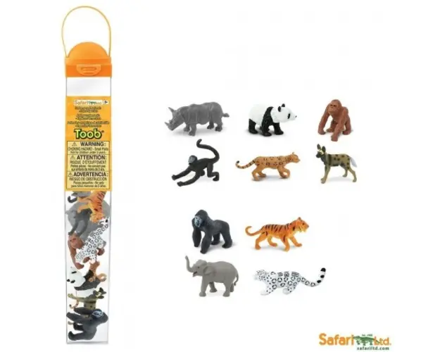 Tub cu 10 figurine - Specii Terestre pe cale de disparitie