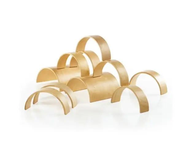 Tuneluri si Arce din lemn, set 10 piese, Guidecraft