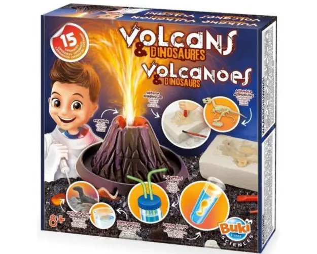 Kit educativ de joaca Vulcani si Dinozauri